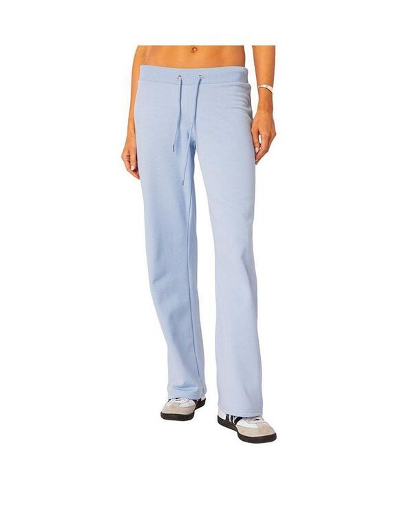 アディクテッド レディース ボトムス カジュアルパンツ ストレート パンツ スウェットパンツ Edikted Womens Quinn Straight Leg Sweatpants Lightblue ブルー