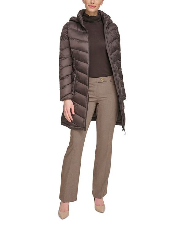 チャータークラブ レディース アウター ジャケット・ブルゾン コート Charter Club Womens Packable Hooded Puffer Coat Chocolate チョコレート