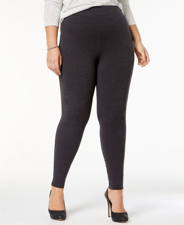 ヒュー レディース ボトムス レギンス プラスサイズ コットン Hue Womens Plus Size Cotton Leggings Graphite Heather グラファイト