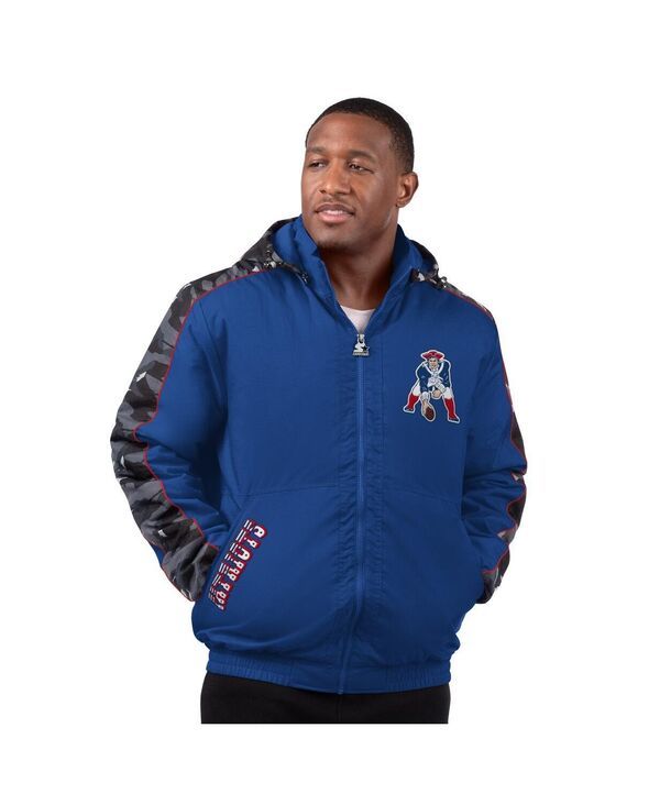 スターター メンズ アウター ジャケット・ブルゾン パーカー ジャケット Starter Mens Navy New England Patriots Thursday Night Gridiron FullZip Hoodie Jacket Navy ネイビ