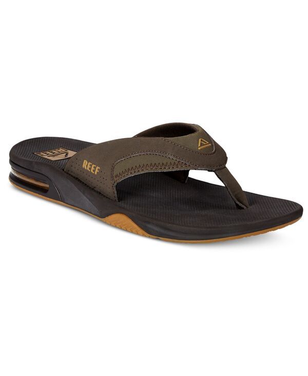 リーフ メンズ シューズ サンダル REEF Mens Fanning Thong Sandals with Bottle Opener Brown ブラウン