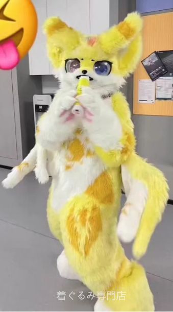 狼　犬　猫　着ぐるみ ヘッド全頭　ヘッド ケモノ ファースーツ ぬいぐるみ コスプレ コスチューム Kurumi 一点物 C14