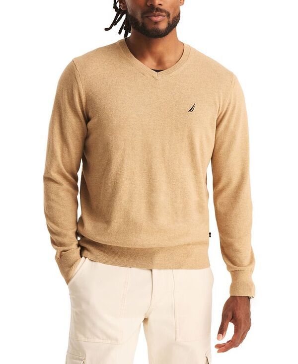 ナウティカ メンズ アウター ニット・セーター Vネック セーター Nautica Mens Navtech Performance ClassicFit Soft VNeck Sweater Coastal Camel Heather ヘザー