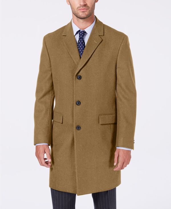 ナウティカ メンズ アウター ジャケット・ブルゾン コート Nautica Mens ClassicFit Batten Overcoat Camel キャメル