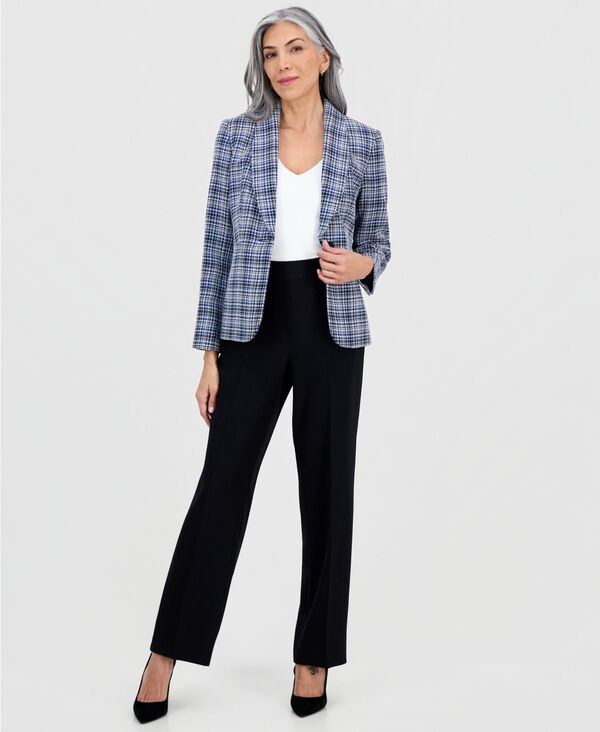 カスパール レディース ボトムス カジュアルパンツ プチ Kasper Womens Gracie HighRise StraightLeg Pants Regular Petite Black ブラック