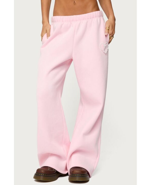 アディクテッド レディース ボトムス カジュアルパンツ ワイドレッグ パンツ スウェットパンツ Edikted Womens Love Wide Leg Sweatpants Lightpink ピンク