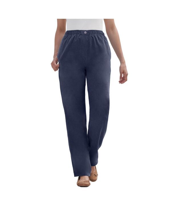 ウーマン ウィズイン レディース ボトムス カジュアルパンツ コーデュロイ Woman Within Womens Within 7Day Corduroy StraightLeg Pant Navy ネイビー