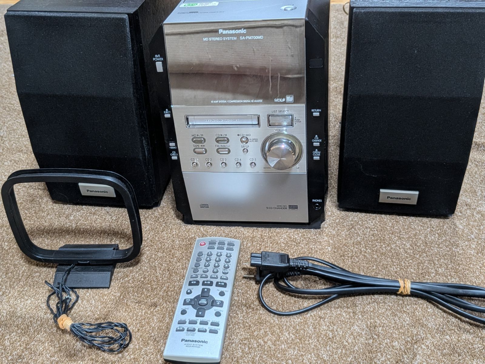 希少完動品】Panasonic SA-PM700MD CD5枚全曲再生OK/MDLP/カセット録再