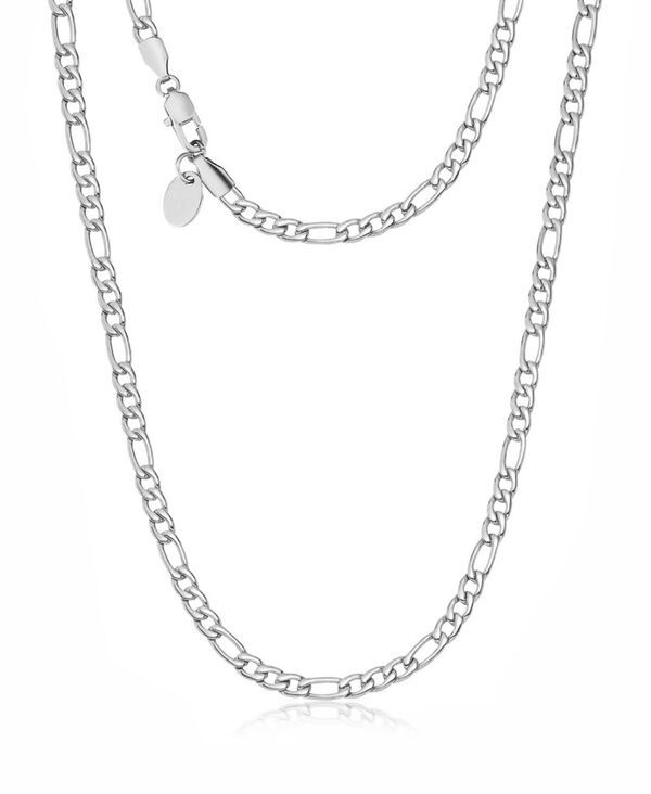ローナ サットン メンズ アクセサリー ネックレス・チョーカー・ペンダントトップ Tシャツ レース Rhona Sutton Silver Stainless Steel 5MM Figaro Chain Necklace Silver シルバー