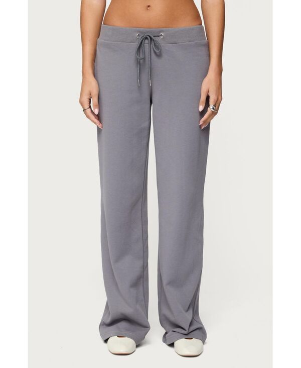アディクテッド レディース ボトムス カジュアルパンツ ストレート パンツ スウェットパンツ Edikted Womens Quinn Straight Leg Sweatpants Gray グレー