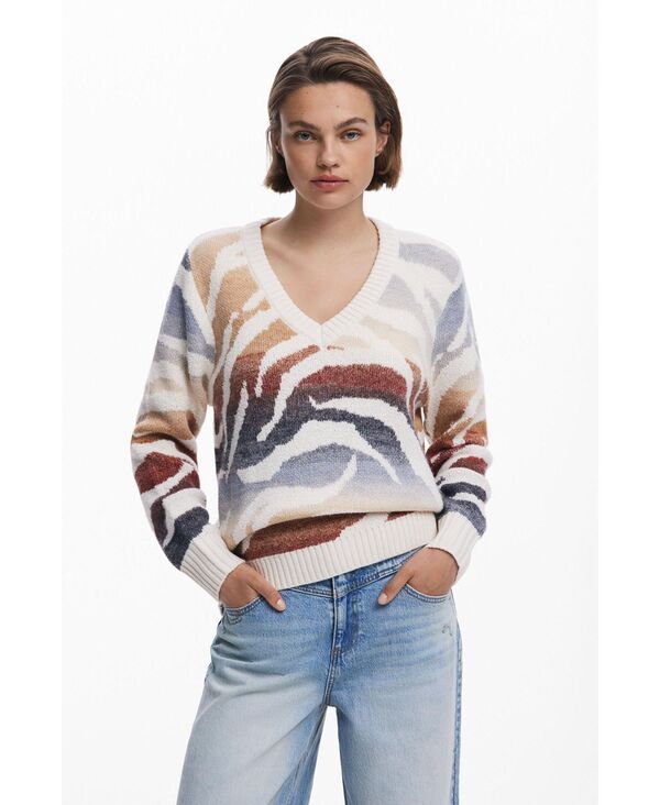 デジグアル レディース アウター ニット・セーター Desigual WOMENS VN Medium beige ベージュ