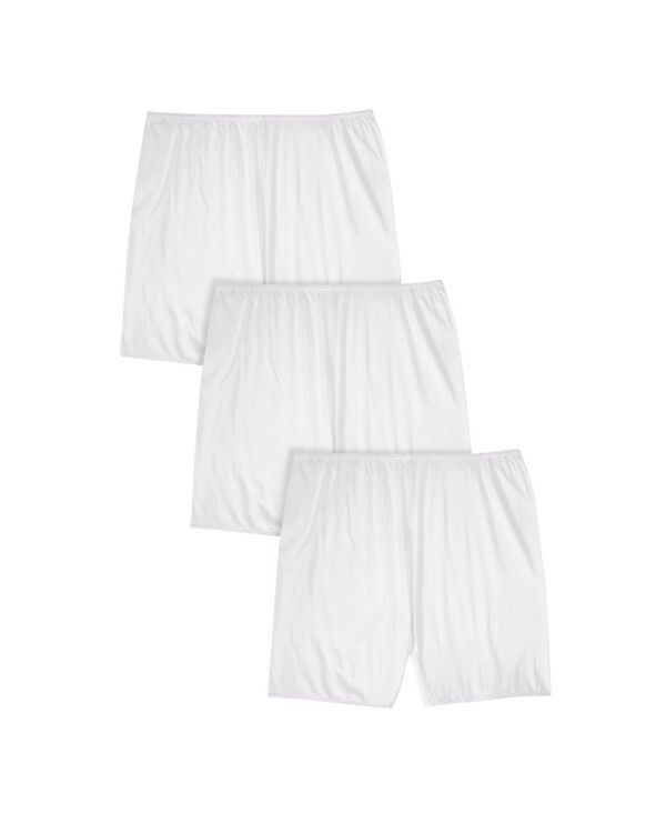 コンフォート チョイス レディース アンダーウェア パンツ プラスサイズ コットン Comfort Choice Plus Size Cotton Bloomer 3Pack White ホワイト