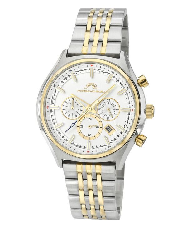 ポルサモンブリュー メンズ アクセサリー 腕時計 Tシャツ Porsamo Bleu Charlie Stainless Steel Multifunction Two Tone Mens Watch 1261DCHS Twotone マルチカラー