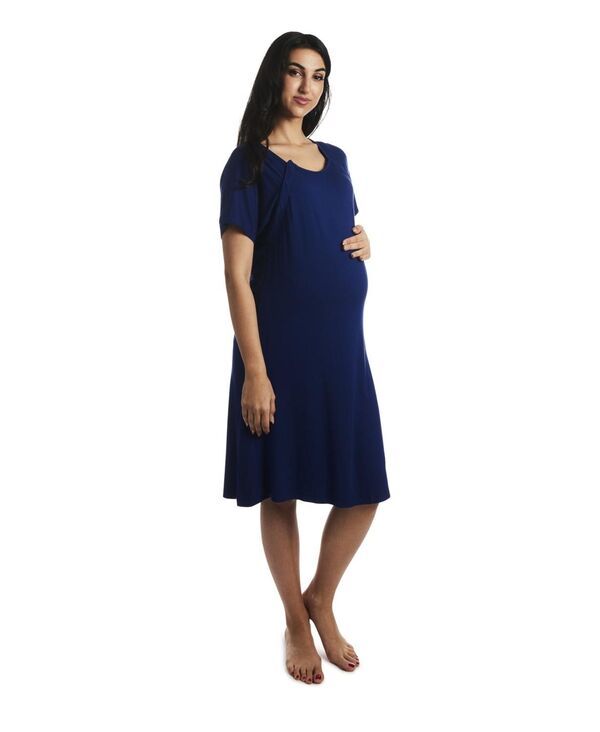 エヴァリーグレー レディース トップス ワンピース マタニティ Everly Grey Womens Rosa MaternityNursing Hospital Gown Denim blue デニム 10,786円