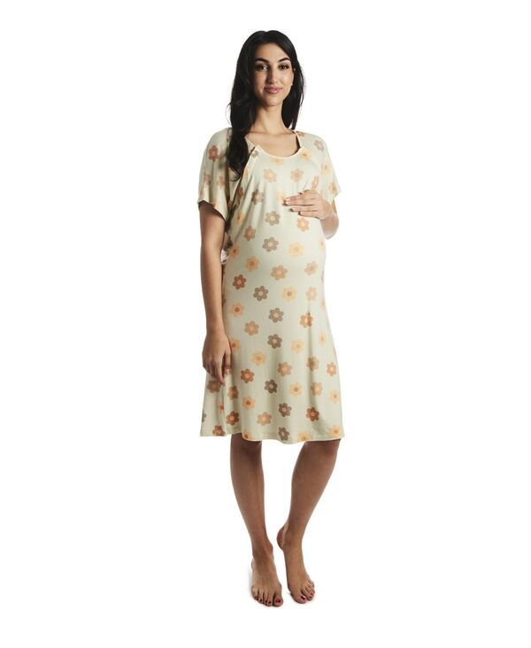 エヴァリーグレー レディース トップス ワンピース マタニティ Everly Grey Womens Rosa MaternityNursing Hospital Gown Daisies