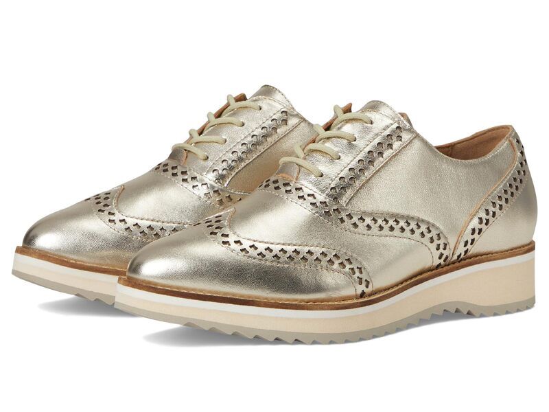ジョンストンアンドマーフィー レディース シューズ オックスフォード ウィングチップ Johnston Murphy Ulyssa Wingtip Gold Metallic ゴールド