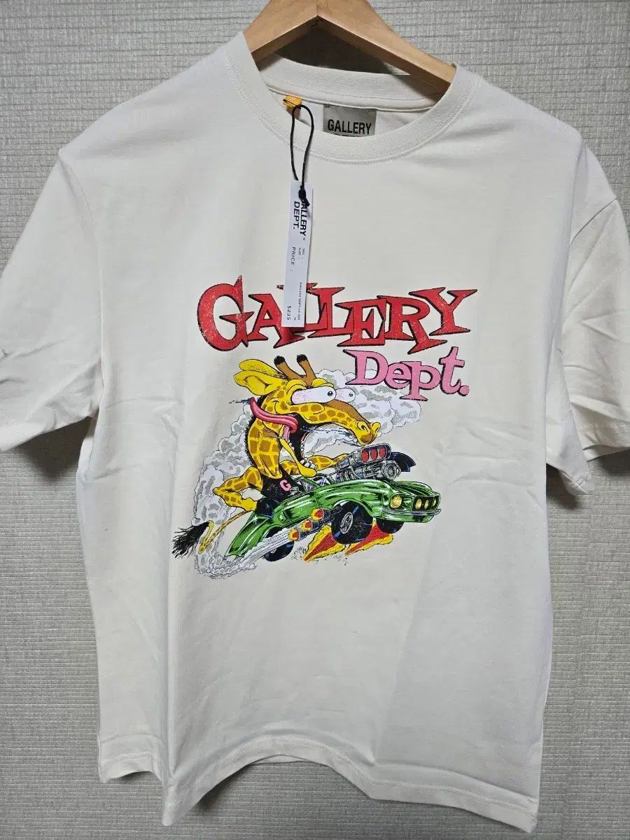 ギャラリーデプト キリン プリンティング Tシャツ アイボリー
