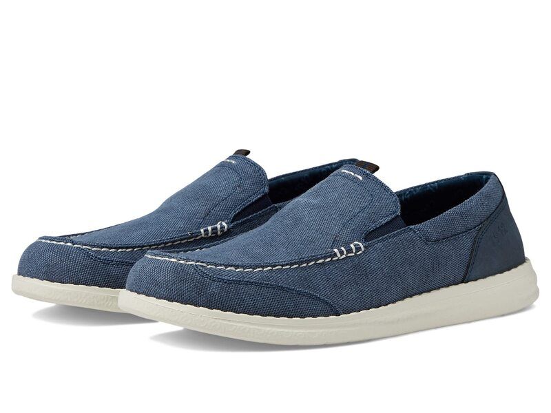 ノンブッシュ メンズ シューズ スリッポン・ローファー Nunn Bush Brewski Canvas Moccasin Toe Venetian SlipOnavy Multi ネイビー