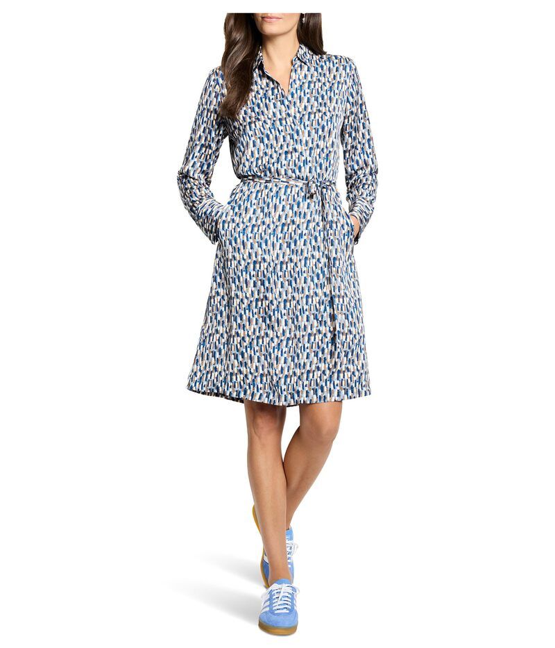 ニックプラスゾーイ レディース トップス ワンピース NICZOE Brushstrokes Long Sleeve Devon Dress Neutral Multi マルチカラー