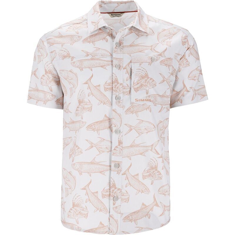 シムズ メンズ トップス シャツ 半袖 Simms Challenger ShortSleeve Shirt Mens Saltwater Cloud