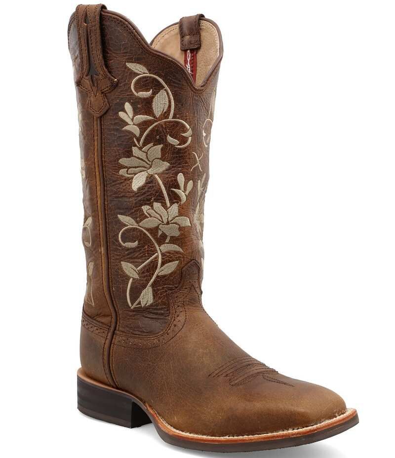 ツイステッドエックス レディース シューズ ブーツ・レインブーツ 刺繍 ブーツ Twisted X Womens 13 WS Toe Ruff Stock Embroidered Western Boots Oiled BomberOiled Bomber