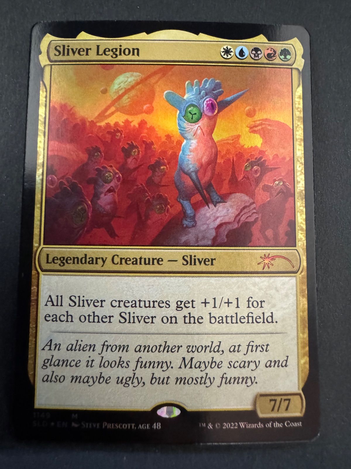 MTG スリヴァーの軍団 英語 foil ボーダーレス SLD secret lair - メルカリ