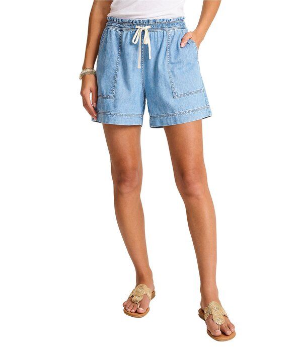 トッミーバハマ レディース ボトムス ハーフパンツ・ショーツ ショートパンツ デニム Tommy Bahama Lyocellight Weight 5 Denim Shorts Light Agua Blue Wash ブルー