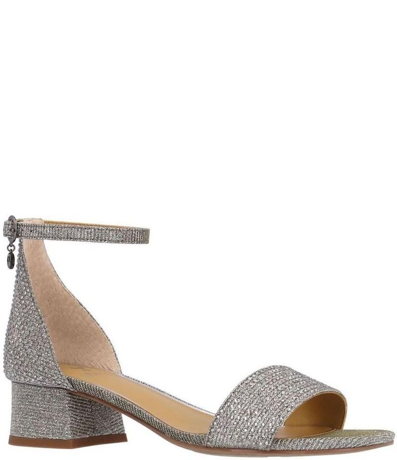 ジェイレニー レディース シューズ サンダル J Renee Winsley Shimmer Rhinestone Dress Sandals Pewter ピューター