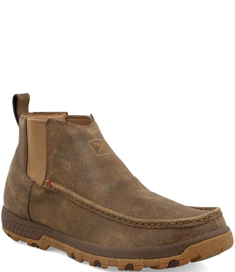 ツイステッドエックス メンズ シューズ ブーツ・レインブーツ チェルシー ブーツ Twisted X Mens Chelsea Driving Moc Boots Bomber Brown ブラウン