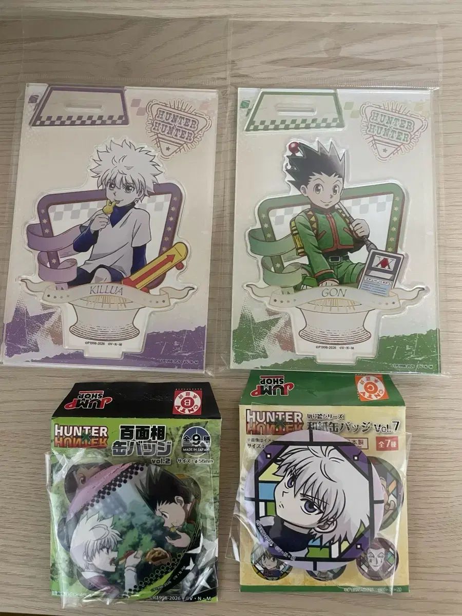 HUNTER×HUNTER JUMP SHOP ゴン キルア アクリルスタンド/缶バッジ