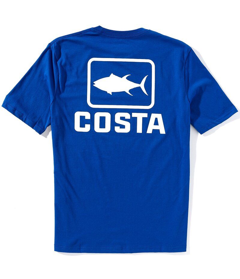 コスタ メンズ トップス シャツ Tシャツ ニット グラフィック Costa Emblem Bass Short Sleeve TubularKnit Graphic TShirt Royal Blue ブルー