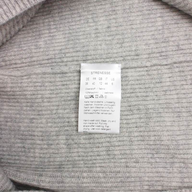 ストラネス STRENESSE カシミヤニット セーター 長袖 38 グレー