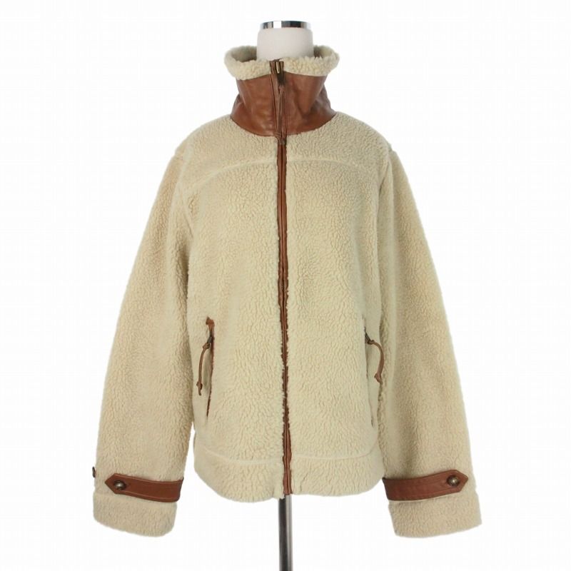 ポロ ラルフローレン POLO RALPH LAUREN レザー切替 フリース ボア