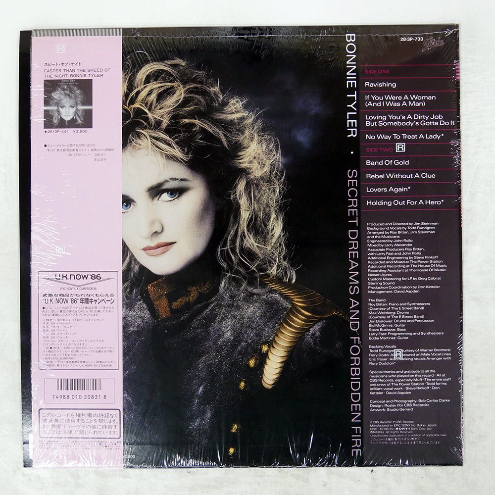 帯 国内盤 BONNIE TYLER/SECRET DREAMS AND FORBIDDEN FIRE/EPIC