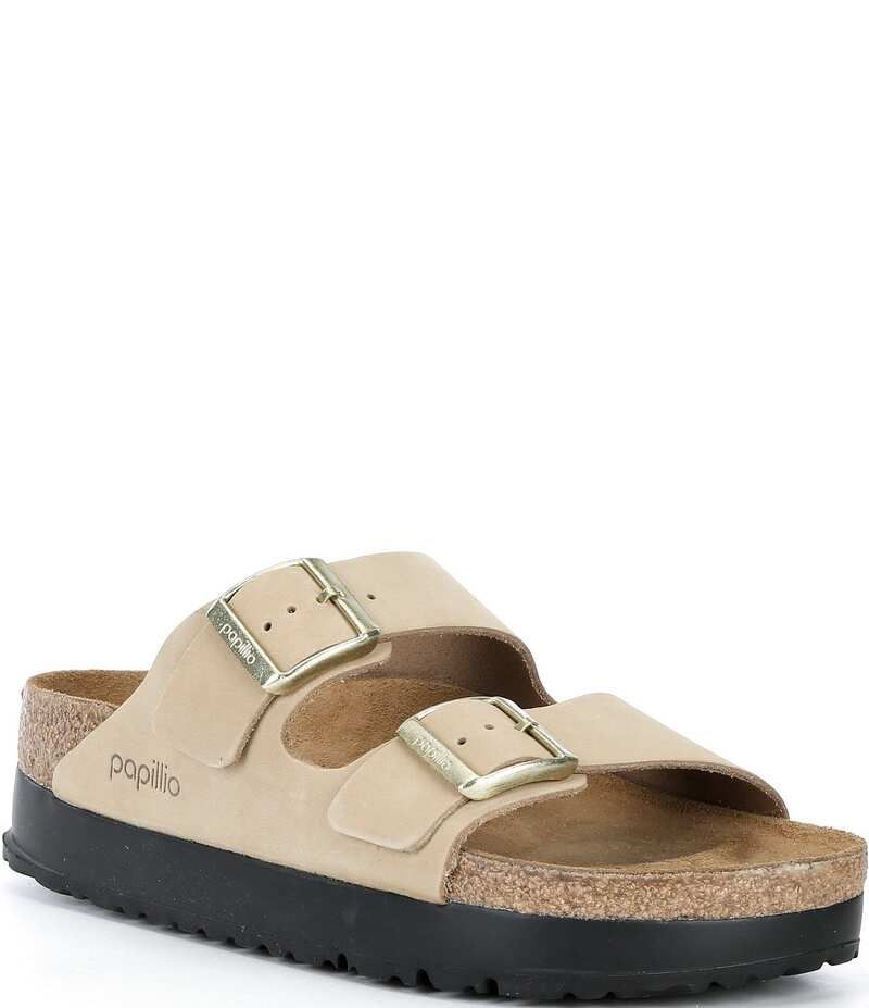 ビルケンシュトック レディース シューズ サンダル プラットフォーム スエード Papillio by Birkenstock Womens Arizona Suede Nubuck Platform Sandalsandcastle