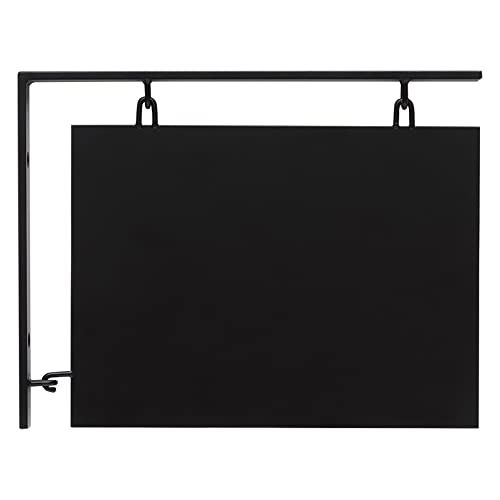 TOMOYASU tsuri 壁付け 看板 ブラケットサインボード プレートサイズ:27×20cm ブラック 黒 アイアン H-N-0 店舗 おしゃれma