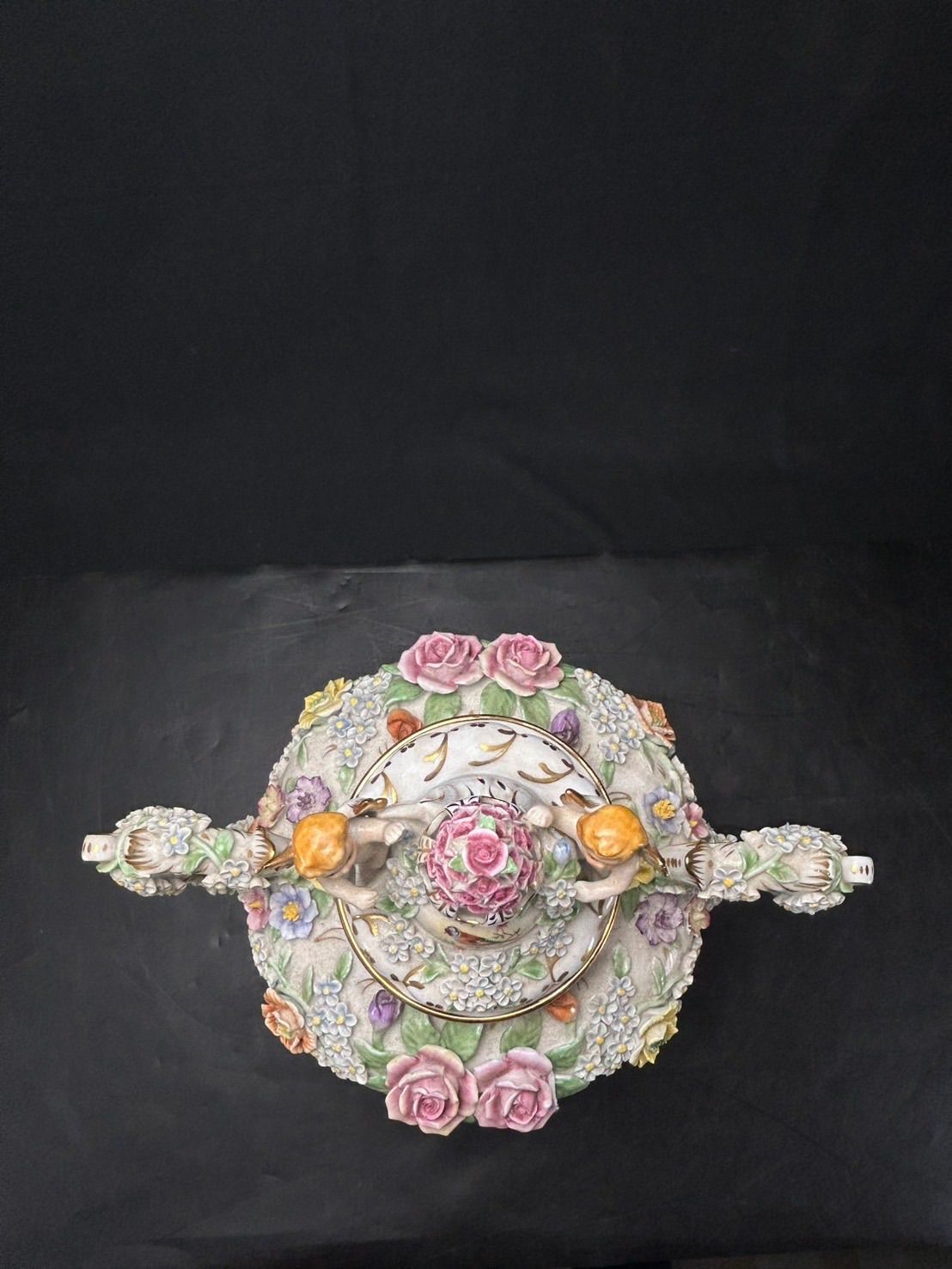 幽玄】Meissen マイセン ポプリ壺 陶器 精密品 装飾 アンティーク