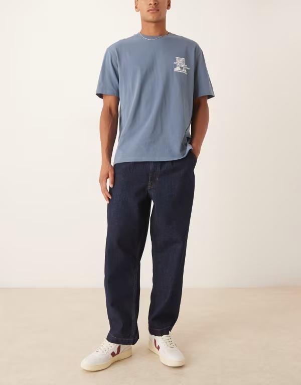 エイソス メンズ ボトムス デニムパンツ ジーンズ ASOS DESIGN relaxed tapered jeans in raw wash Raw Indigo インディゴ 12,305円