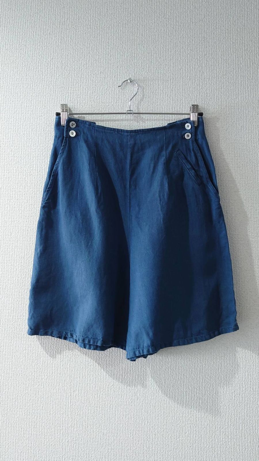 80-90’s Ralph Lauren USA製 Indigo Linen Shorts Women's:8