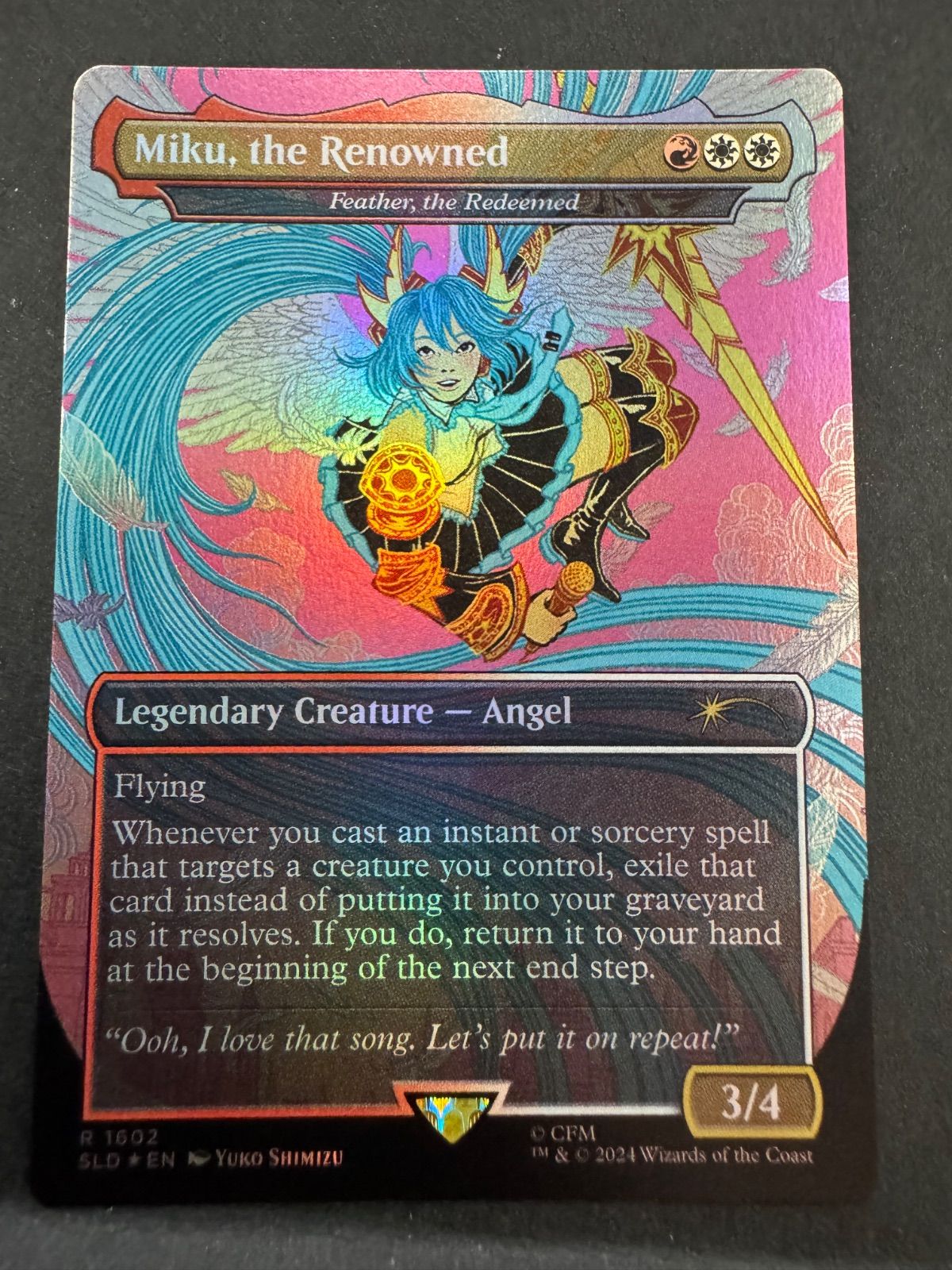 MTG 鳴り響く名、ミク 贖いし者、フェザー 英語 foil ボーダーレス SLD