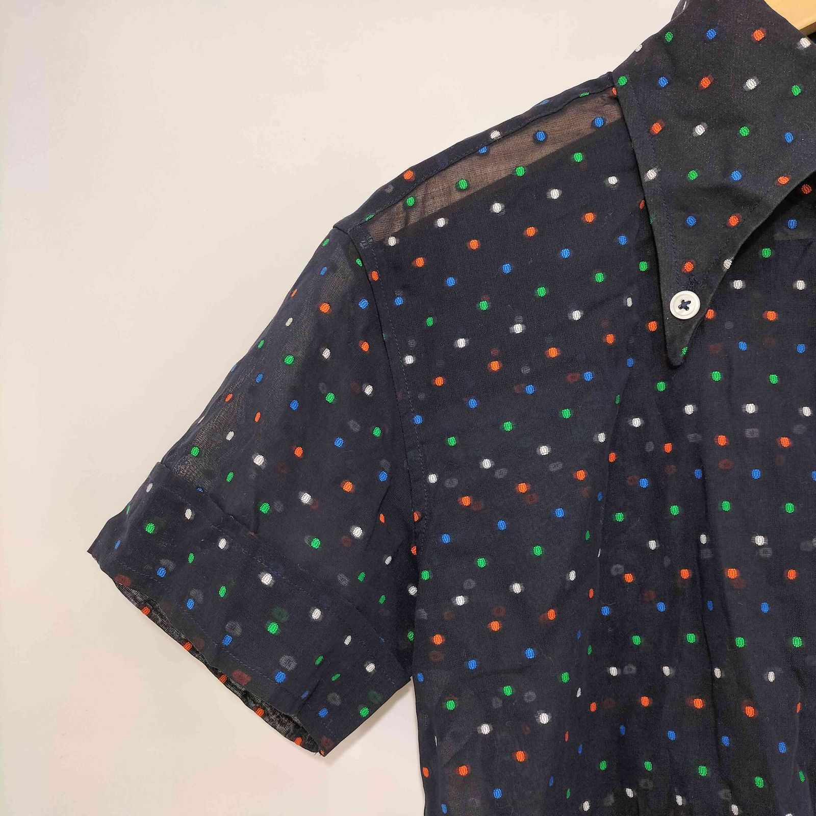 ヴィヴィアンウエストウッドマン　黒と赤のストライプ ボタンダウンシャツ ヴィヴィアンウエストウッドマン Vivienne Westwood MAN コットン