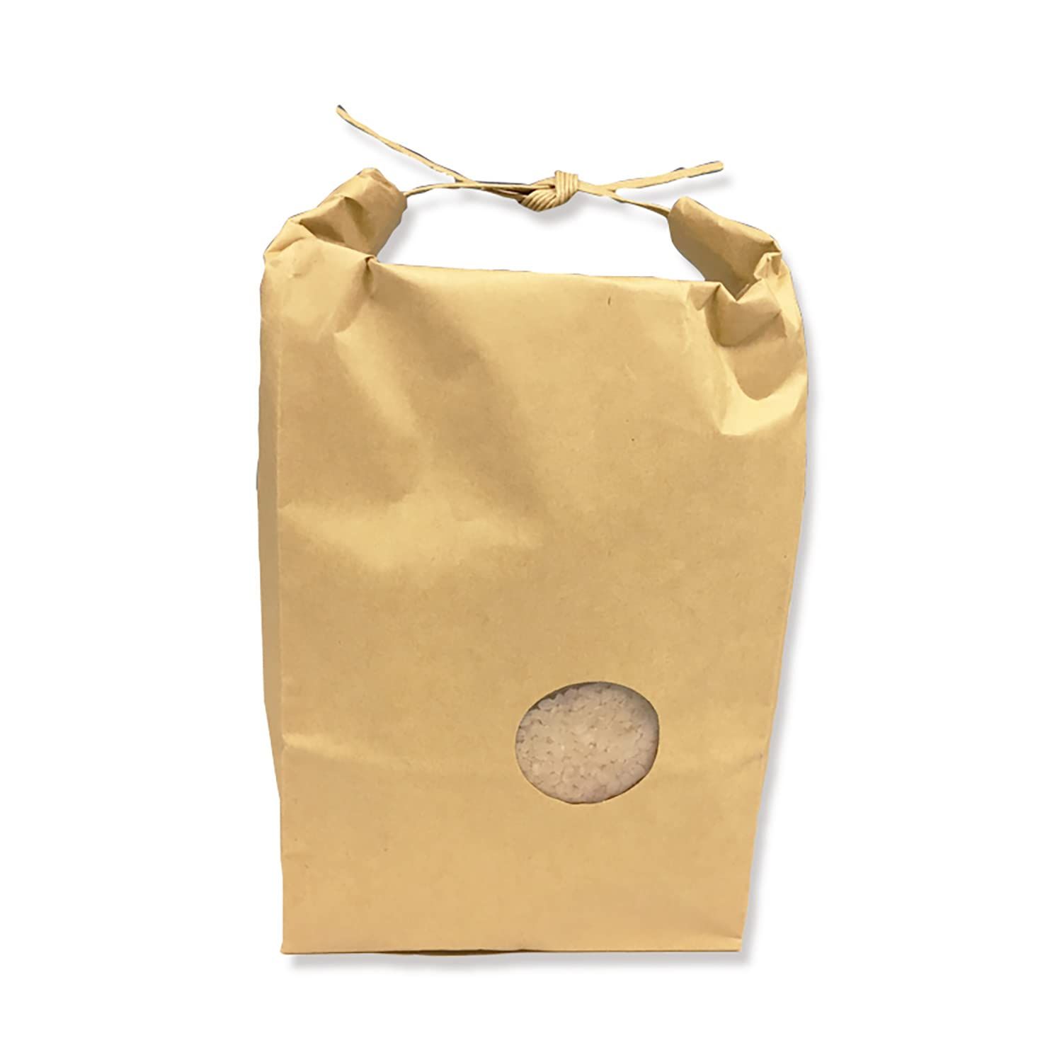 新品 【ケース販売】米袋 バンド付 窓付き 2KG 未晒 無地 004193030 1ケース(200枚入)
