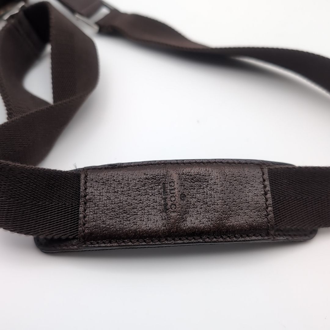 ボディバッグ グッチショルダーバッグ 【美品】GUCCI GGキャンバス ポシェット ショルダーバッグ GGキャンバス ブリー GUCCI（グッチ） バッグ