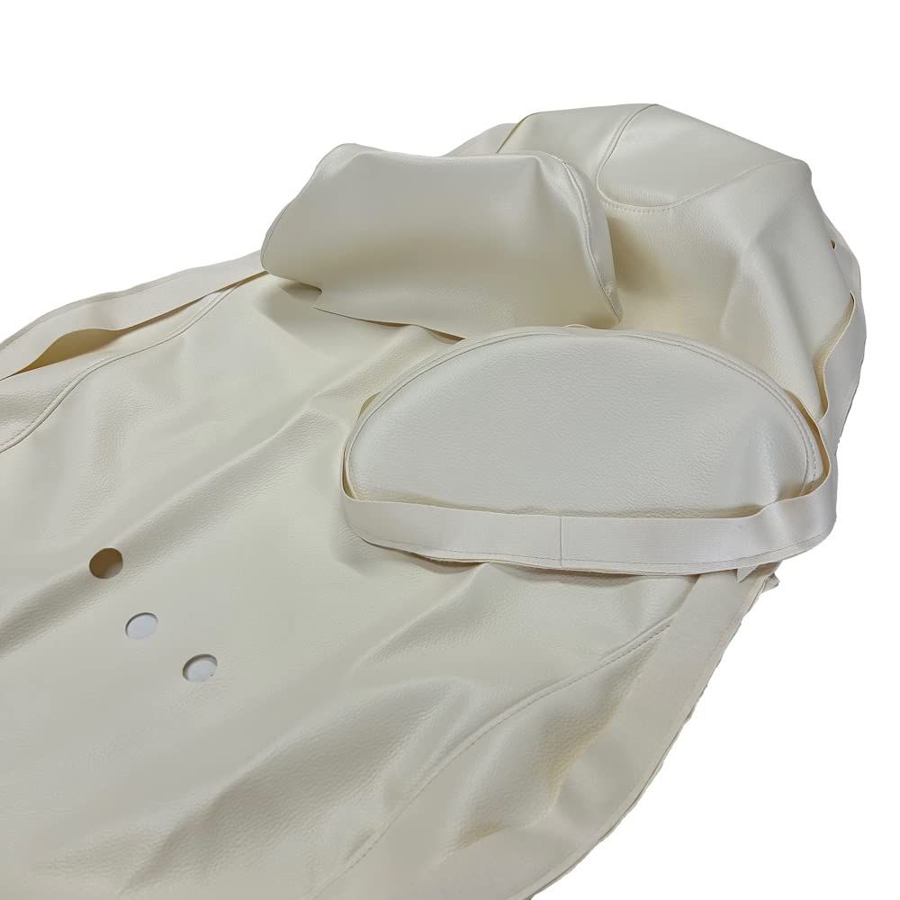 新品 マグザム250 (SG17J/ＳＧ21J) (張替)専用設計 シートカバー 日本製(厚手生地)【生地色：（白）腰当、バックレスト付き】張替タイプ CHRIS-YCH2091-C20S0