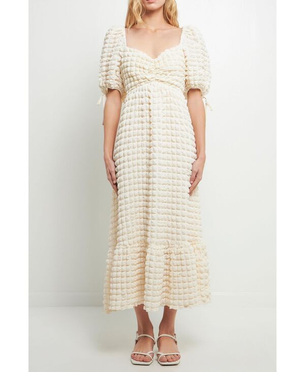 エンドレスローズ レディース トップス ワンピース マキシ endless rose Womens Textured Maxi Dress Ivory アイボリー