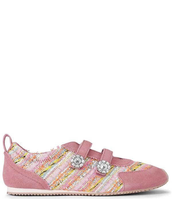 カートジェイガーロンドン レディース シューズ スニーカー ツイード Kurt Geiger London Kurt Geiger Islington Tweed Jewel Ornamented Mary Jane Sneakers Pink ピンク