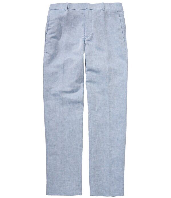 ペリーエリス メンズ ボトムス カジュアルパンツ リネン Perry Ellis FlatFront Linen Pants Blue Shadow ブルー
