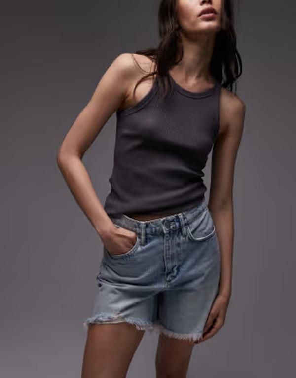 オールセインツ レディース ボトムス ハーフパンツ・ショーツ ショートパンツ デニム AllSaints doris denim shorts in light indigo Light indigo インディゴ