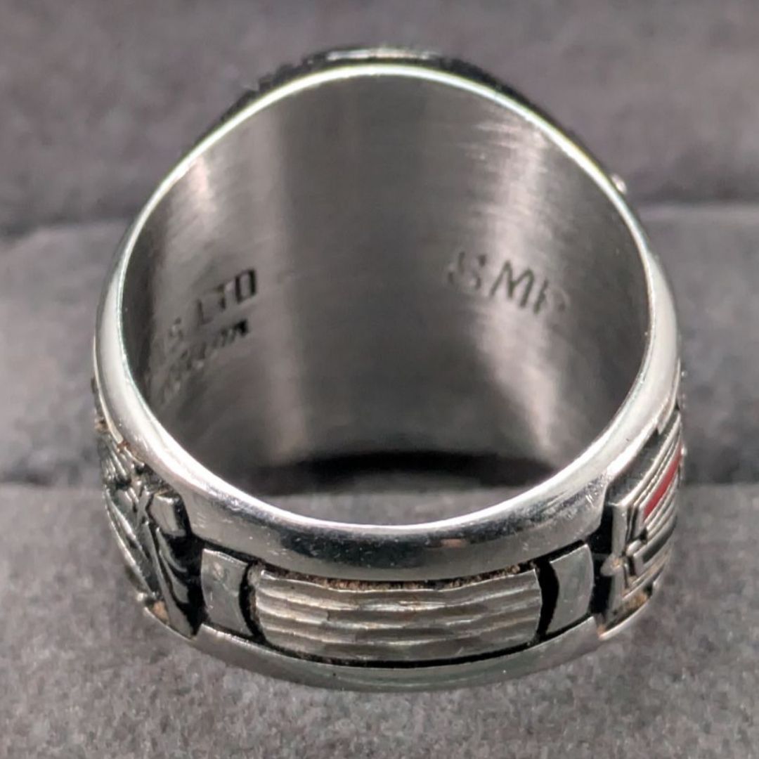 米国老舗 R JOHNS LTD 1994年 カレッジリング 約19号 レッド