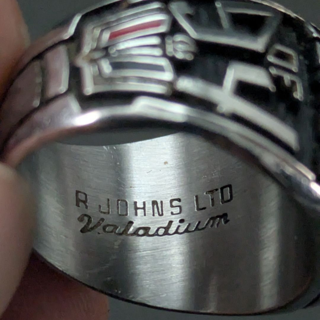 米国老舗 R JOHNS LTD 1994年 カレッジリング 約19号 レッド